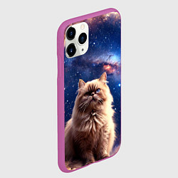 Чехол iPhone 11 Pro матовый Гималайская кошка в космосе, цвет: 3D-фиолетовый — фото 2