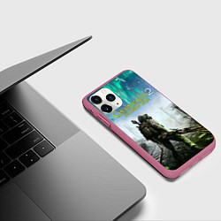 Чехол iPhone 11 Pro матовый Герой Chernobylite 2 exclusion zone, цвет: 3D-малиновый — фото 2