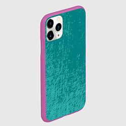 Чехол iPhone 11 Pro матовый Джинс с потертостями-зеленый, цвет: 3D-фиолетовый — фото 2