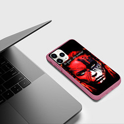 Чехол iPhone 11 Pro матовый Все дуреют с этой косметики, цвет: 3D-малиновый — фото 2