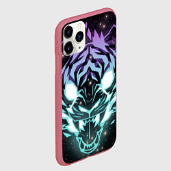 Чехол iPhone 11 Pro матовый Неоновый зверь, цвет: 3D-малиновый — фото 2