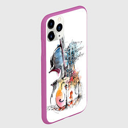 Чехол iPhone 11 Pro матовый Скрипка, цвет: 3D-фиолетовый — фото 2