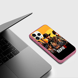 Чехол iPhone 11 Pro матовый Red Dead Redemption 2, цвет: 3D-малиновый — фото 2