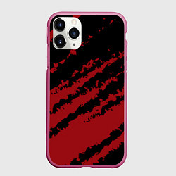 Чехол iPhone 11 Pro матовый The color is red and black, цвет: 3D-малиновый