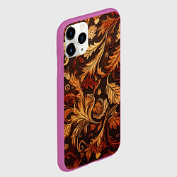 Чехол iPhone 11 Pro матовый Старый ковер текстура, цвет: 3D-фиолетовый — фото 2