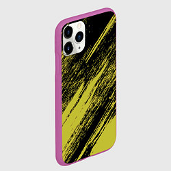 Чехол iPhone 11 Pro матовый The color is black and yellow, цвет: 3D-фиолетовый — фото 2