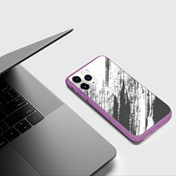 Чехол iPhone 11 Pro матовый The color is gray and white, цвет: 3D-фиолетовый — фото 2