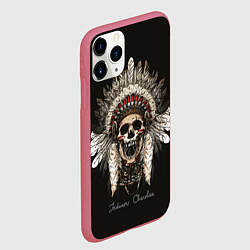 Чехол iPhone 11 Pro матовый Cherokee Indian, цвет: 3D-малиновый — фото 2