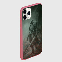 Чехол iPhone 11 Pro матовый Элитный воин-скелет, цвет: 3D-малиновый — фото 2