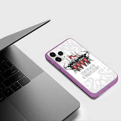 Чехол iPhone 11 Pro матовый Русь дружина богатыри, цвет: 3D-фиолетовый — фото 2