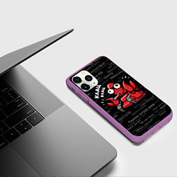 Чехол iPhone 11 Pro матовый Удали игру - рак Клац-клац, цвет: 3D-фиолетовый — фото 2