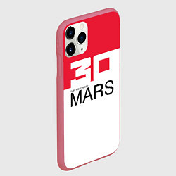 Чехол iPhone 11 Pro матовый 30 Seconds to Mars poster, цвет: 3D-малиновый — фото 2