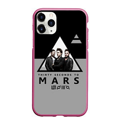 Чехол iPhone 11 Pro матовый 30 Seconds to Mars - poster, цвет: 3D-малиновый
