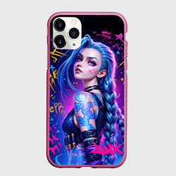 Чехол iPhone 11 Pro матовый Powder, цвет: 3D-малиновый