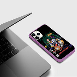 Чехол iPhone 11 Pro матовый Earth worm Jim - super retro gaming, цвет: 3D-фиолетовый — фото 2