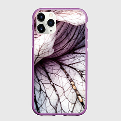 Чехол iPhone 11 Pro матовый Раскрытый цветок, цвет: 3D-фиолетовый