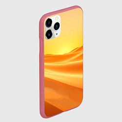 Чехол iPhone 11 Pro матовый Золотые пески, цвет: 3D-малиновый — фото 2