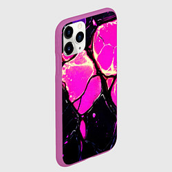 Чехол iPhone 11 Pro матовый Розовые пятна в текстуре, цвет: 3D-фиолетовый — фото 2