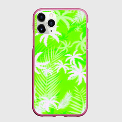 Чехол iPhone 11 Pro матовый Кислотные тропики, цвет: 3D-малиновый