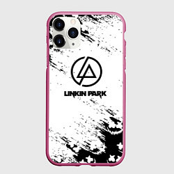 Чехол iPhone 11 Pro матовый Marshmello x Linkin park, цвет: 3D-малиновый