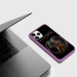 Чехол iPhone 11 Pro матовый Quake champions - Visor, цвет: 3D-фиолетовый — фото 2