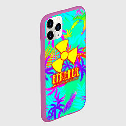 Чехол iPhone 11 Pro матовый Stalker тропики из гта, цвет: 3D-фиолетовый — фото 2