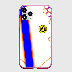 Чехол iPhone 11 Pro матовый Borussia geometry sport, цвет: 3D-малиновый