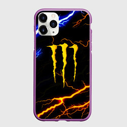 Чехол iPhone 11 Pro матовый Monster energy storm, цвет: 3D-фиолетовый