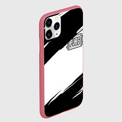 Чехол iPhone 11 Pro матовый PUBG черно белые краски, цвет: 3D-малиновый — фото 2