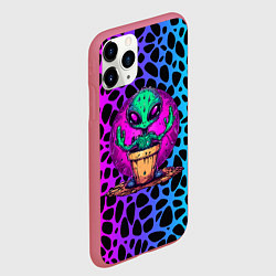 Чехол iPhone 11 Pro матовый Кактус инопланетянин, цвет: 3D-малиновый — фото 2