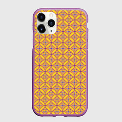Чехол iPhone 11 Pro матовый Красочный орнамент в восточном стиле, цвет: 3D-фиолетовый