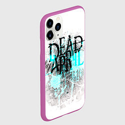 Чехол iPhone 11 Pro матовый Dead by april краски, цвет: 3D-фиолетовый — фото 2