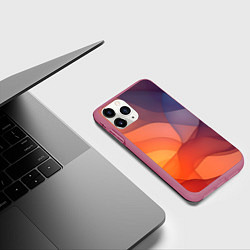 Чехол iPhone 11 Pro матовый Летящая вуаль, цвет: 3D-малиновый — фото 2