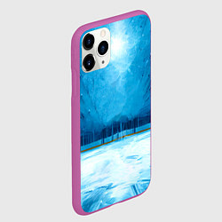 Чехол iPhone 11 Pro матовый Хоккейная площадка, цвет: 3D-фиолетовый — фото 2
