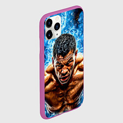 Чехол iPhone 11 Pro матовый Артуро Гатти в синем пламени, цвет: 3D-фиолетовый — фото 2