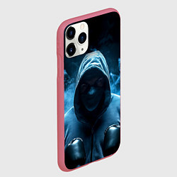 Чехол iPhone 11 Pro матовый Боксер в дыму, цвет: 3D-малиновый — фото 2
