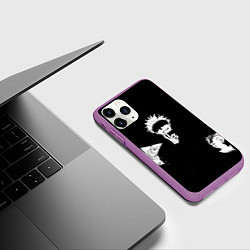 Чехол iPhone 11 Pro матовый Сатору годжо битва, цвет: 3D-фиолетовый — фото 2