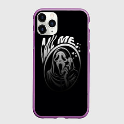 Чехол iPhone 11 Pro матовый Позвони мне смерть с телефоном, цвет: 3D-фиолетовый