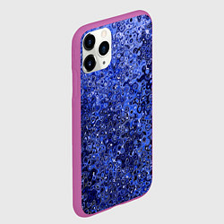Чехол iPhone 11 Pro матовый Синий ультрамарин абстрактная текстура, цвет: 3D-фиолетовый — фото 2