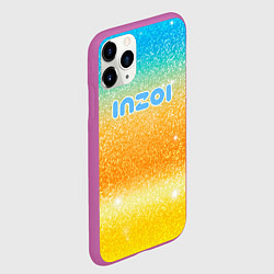 Чехол iPhone 11 Pro матовый Inzoi лого и блестки, цвет: 3D-фиолетовый — фото 2