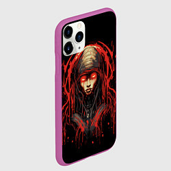 Чехол iPhone 11 Pro матовый Инопланетная кибер-девушка, цвет: 3D-фиолетовый — фото 2