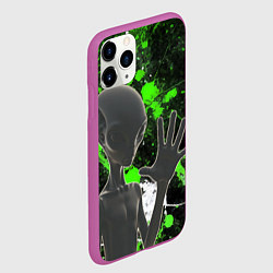 Чехол iPhone 11 Pro матовый Инопланетянин и его эктоплазма, цвет: 3D-фиолетовый — фото 2