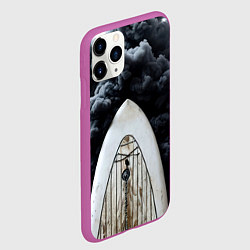 Чехол iPhone 11 Pro матовый Сапборд в черном дыму, цвет: 3D-фиолетовый — фото 2