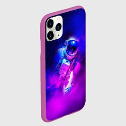 Чехол iPhone 11 Pro матовый Космонавт среди облаков, цвет: 3D-фиолетовый — фото 2