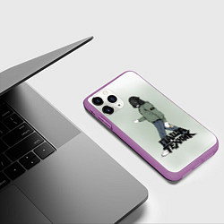 Чехол iPhone 11 Pro матовый Паша техник арт, цвет: 3D-фиолетовый — фото 2