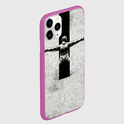 Чехол iPhone 11 Pro матовый Фехтовальщик с двумя рапирами, цвет: 3D-фиолетовый — фото 2