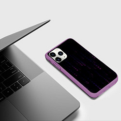 Чехол iPhone 11 Pro матовый Color black pink, цвет: 3D-фиолетовый — фото 2