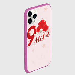 Чехол iPhone 11 Pro матовый 9 мая со звездами, цвет: 3D-фиолетовый — фото 2
