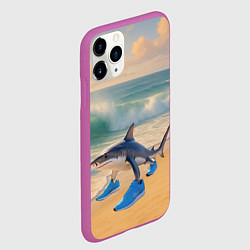 Чехол iPhone 11 Pro матовый Тралалеро тралала мем, цвет: 3D-фиолетовый — фото 2
