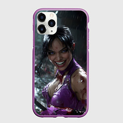 Чехол iPhone 11 Pro матовый Счастливая Милина МК, цвет: 3D-фиолетовый
